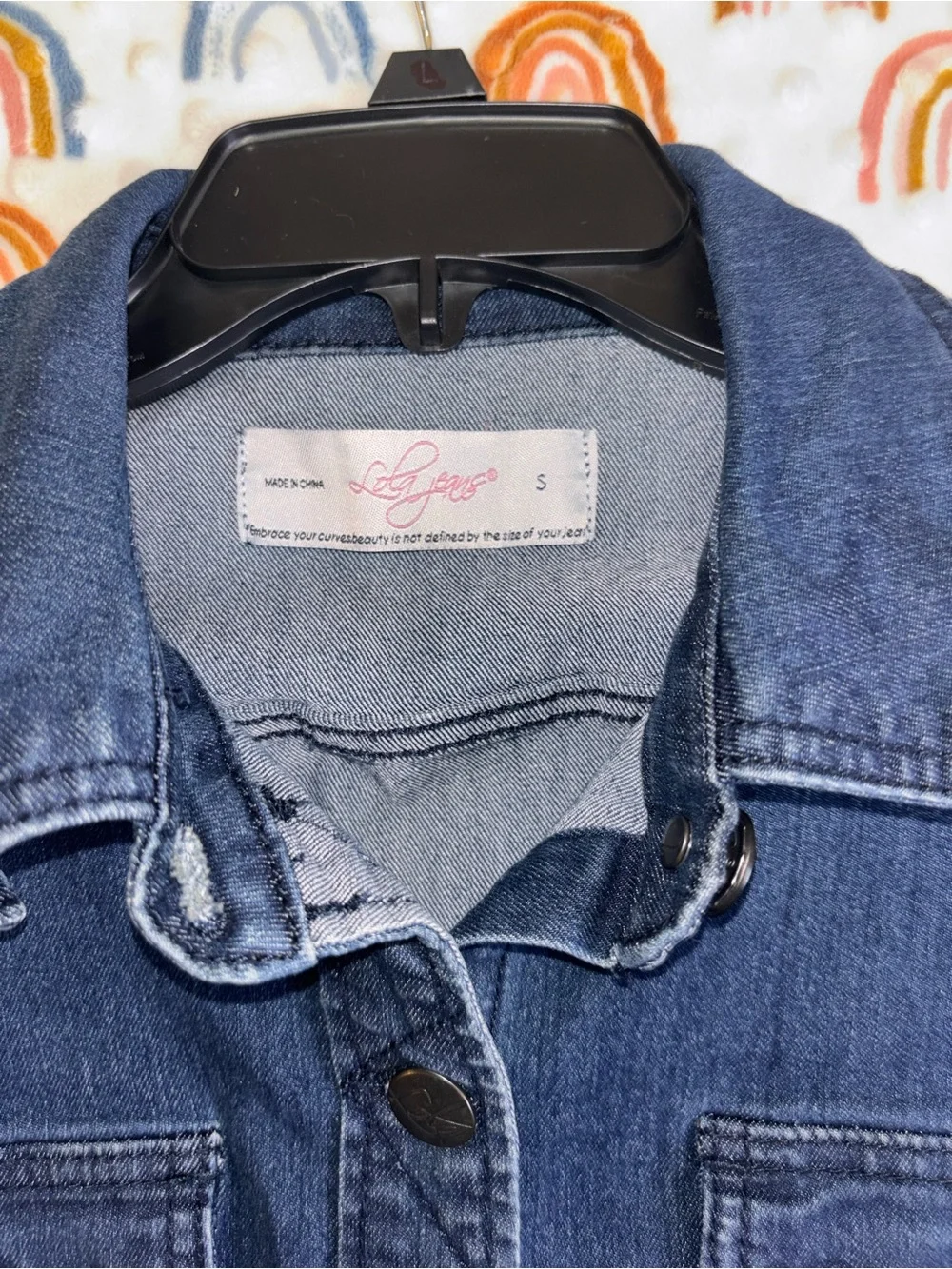 Lola Jeans Dark Blue Button-Front Denim Dress